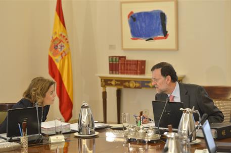 13/07/2012. Consejo de Ministros: Rajoy y Sáenz de Santamaría. El presidente del Gobierno, Mariano Rajoy, junto a la Vicepresidenta Sáenz de...