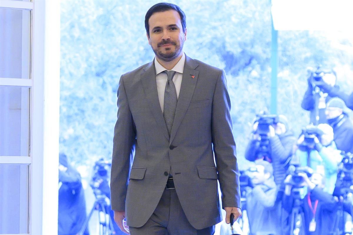 14/01/2020. Alberto Garzón, ministro de Consumo. El ministro de Consumo, Alberto Garzón, entra en el edificio donde se celebra el Consejo de...