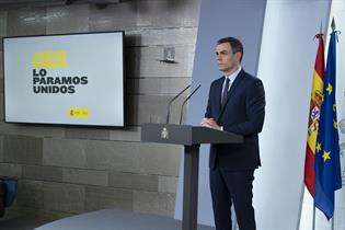 Pedro Sánchez durante la rueda de prensa tras el Consejo de Ministros