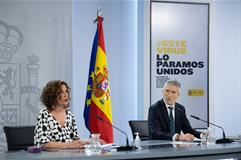 María Jesús Montero y Fernando Grande Marlaska durante la rueda de prensa posterior al Consejo de Ministros