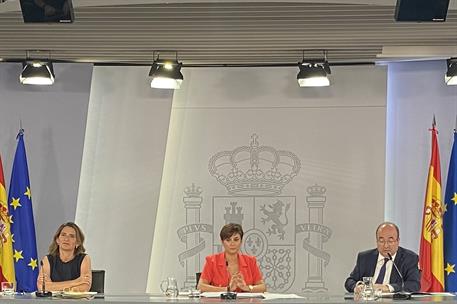 11/07/2022. Rueda de prensa tras el Consejo de Ministros: Ribera, Rodríguez e Iceta