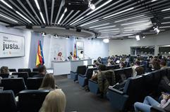 Teresa Ribera, Isabel Rodríguez y Diana Morant durante la rueda de prensa posterior al Consejo de Ministros