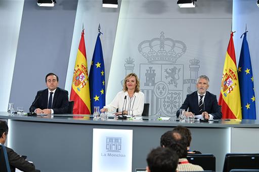 1/10/2024. Press conference after the Council of Ministers. The Minister for Foreign Affairs, European Union and Cooperation, José Manuel Al...