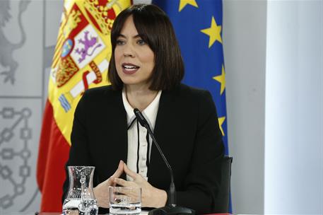 7/05/2024. Rueda de prensa tras el Consejo de Ministros: Torres, Alegría, Puente y Morant. La ministra de Ciencia, Innovación y Universidade...