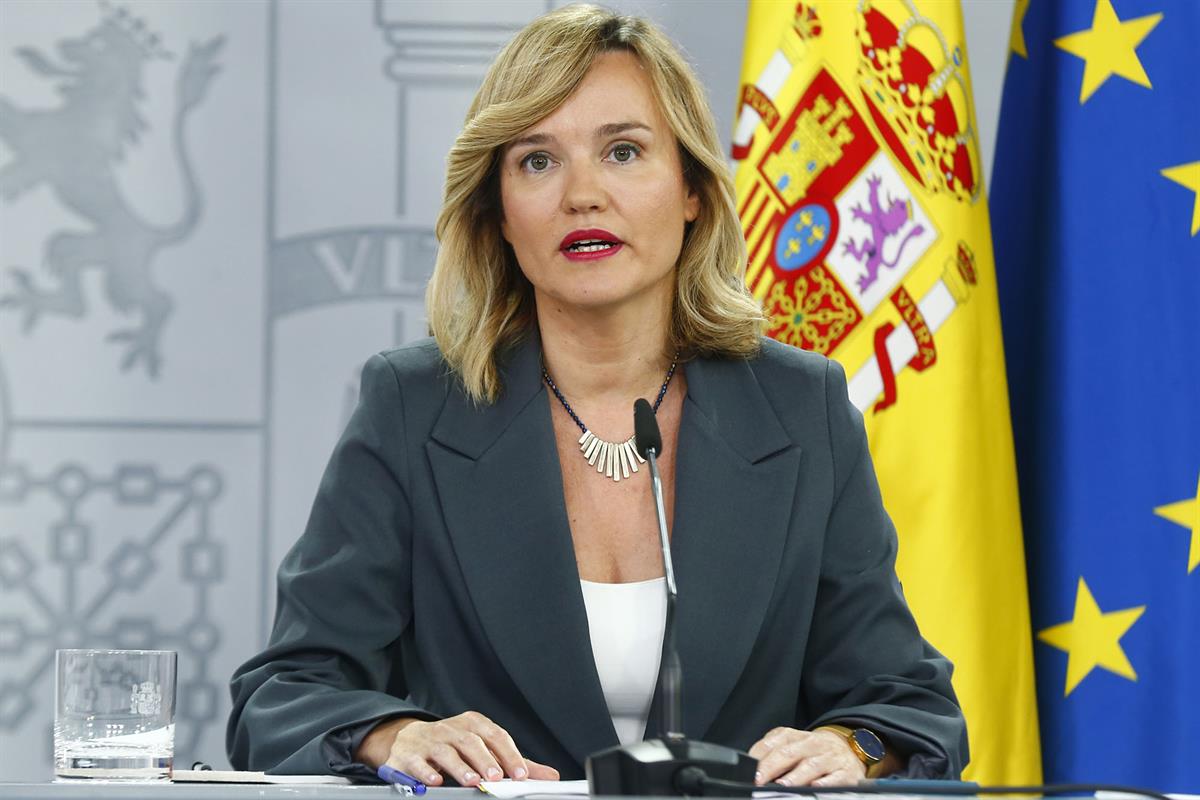 19/11/2024. Rueda de prensa tras el Consejo de Ministros. La ministra de Educación, Formación Profesional y Deportes y portavoz del Gobierno...