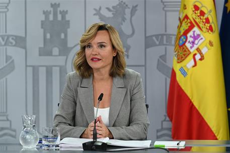 22/10/2024. Rueda de prensa tras el Consejo de Ministros. La ministra de Educación, Formación Profesional y Deportes y portavoz del Gobierno...