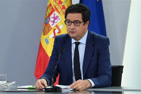 22/10/2024. Rueda de prensa tras el Consejo de Ministros. El ministro para la Transformación Digital y de la Función Pública, Óscar López, d...