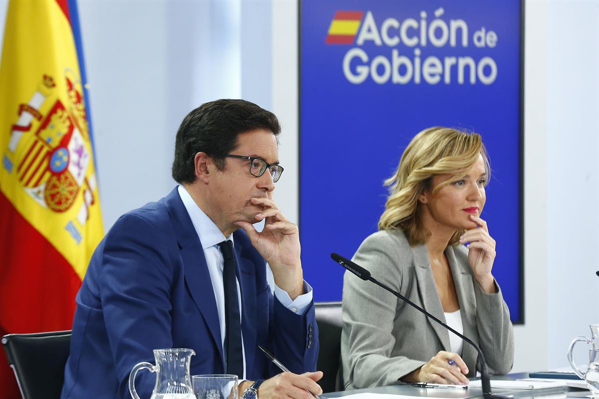 22/10/2024. Press conference after the Council of Ministers. The Minister for Digital Transformation and Public Function, Óscar López, and t...