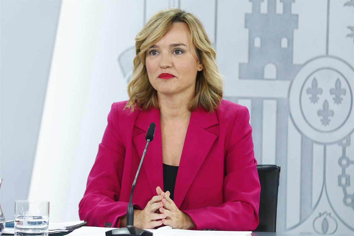 La ministra de Educación, Formación Profesional y Deportes y portavoz del Gobierno, Pilar Alegría