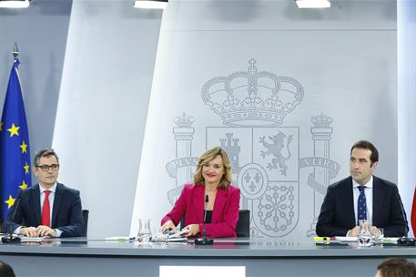 29/10/2024. Rueda de prensa tras el Consejo de Ministros. El ministro de Presidencia, Justicia y Relaciones con las Cortes, Félix Bolaños, l...