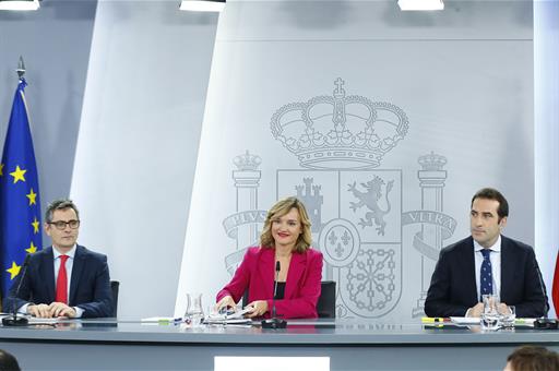 29/10/2024. Press conference after the Council of Ministers. The Minister for the Presidency, Justice and Parliamentary Relations, Félix Bol...