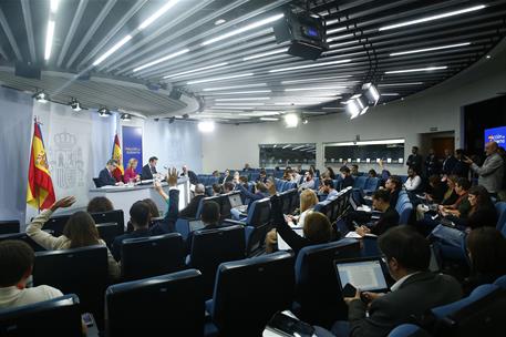 29/10/2024. Rueda de prensa tras el Consejo de Ministros. La ministra de Educación, Formación Profesional y Deportes y portavoz del Gobierno...