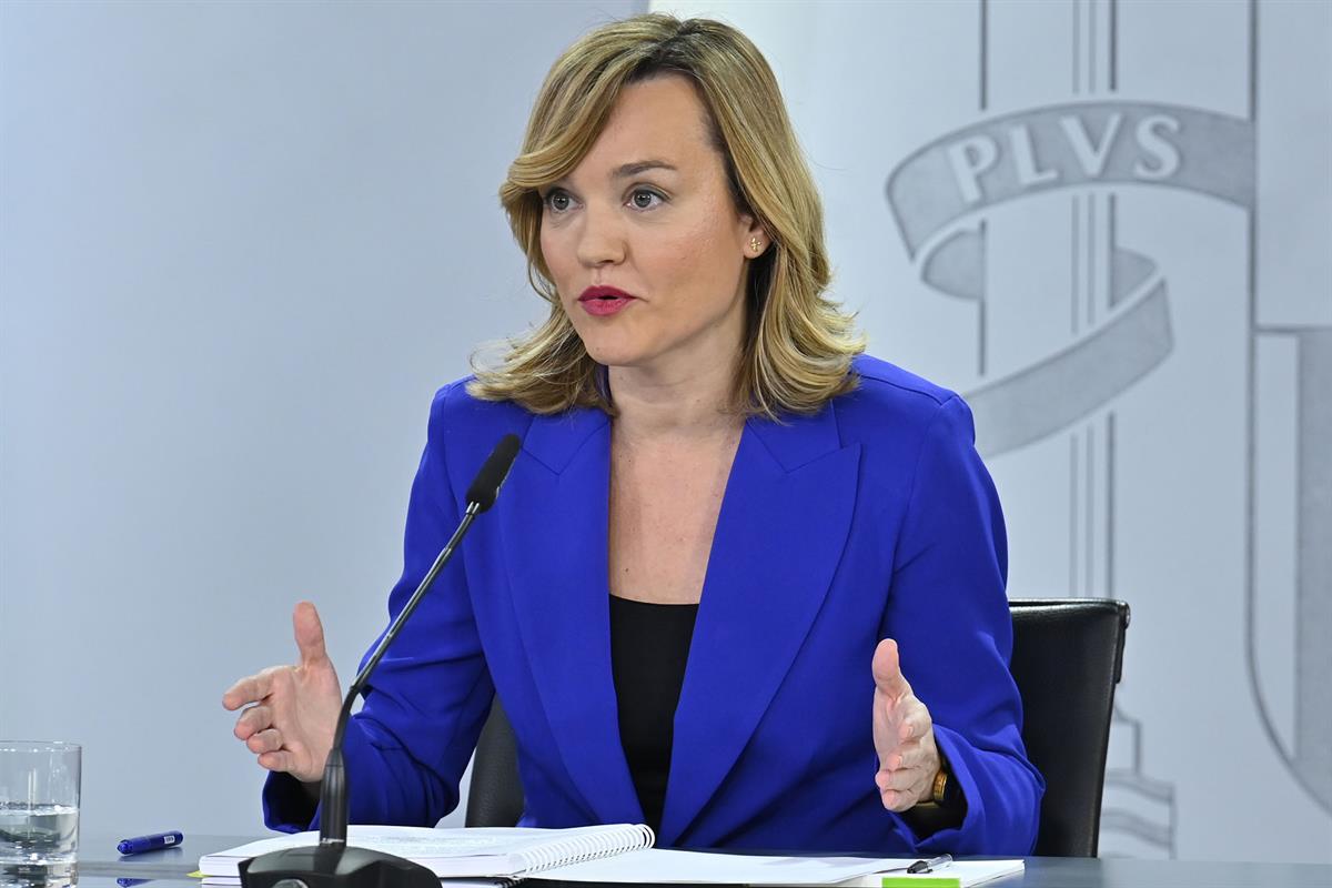 La ministra de Educación, Formación Profesional y Deportes y portavoz del Gobierno, Pilar Alegría