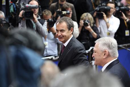 21/07/2011. El presidente asiste a la reunión de los jefes de Estado y Gobierno de la zona euro. El presidente del Gobierno, José Luis Rodrí...