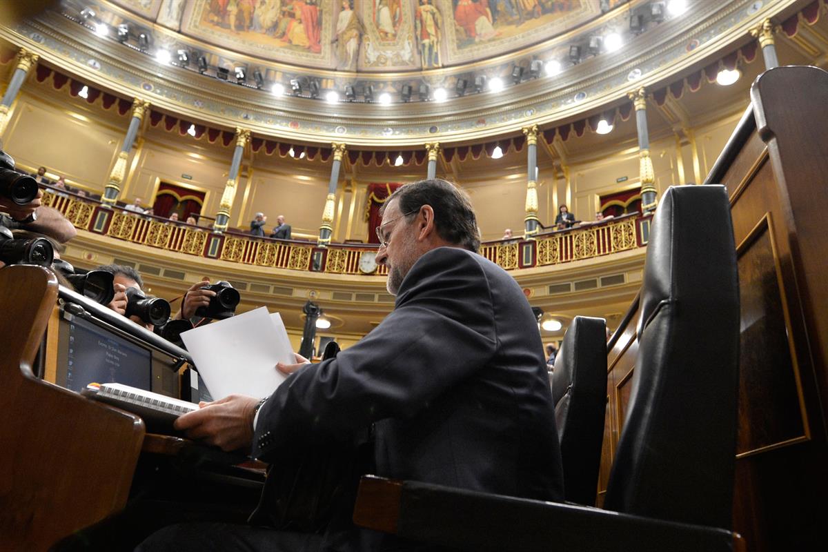 11/07/2012. Comparecencia del presidente en el Pleno del Congreso. El presidente del Gobierno, Mariano Rajoy, informa en el Pleno del Congre...