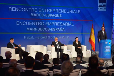 3/10/2012. Viaje oficial del presidente del Gobierno a Marruecos. El presidente del Gobierno, Mariano Rajoy, interviene en el Foro Empresari...