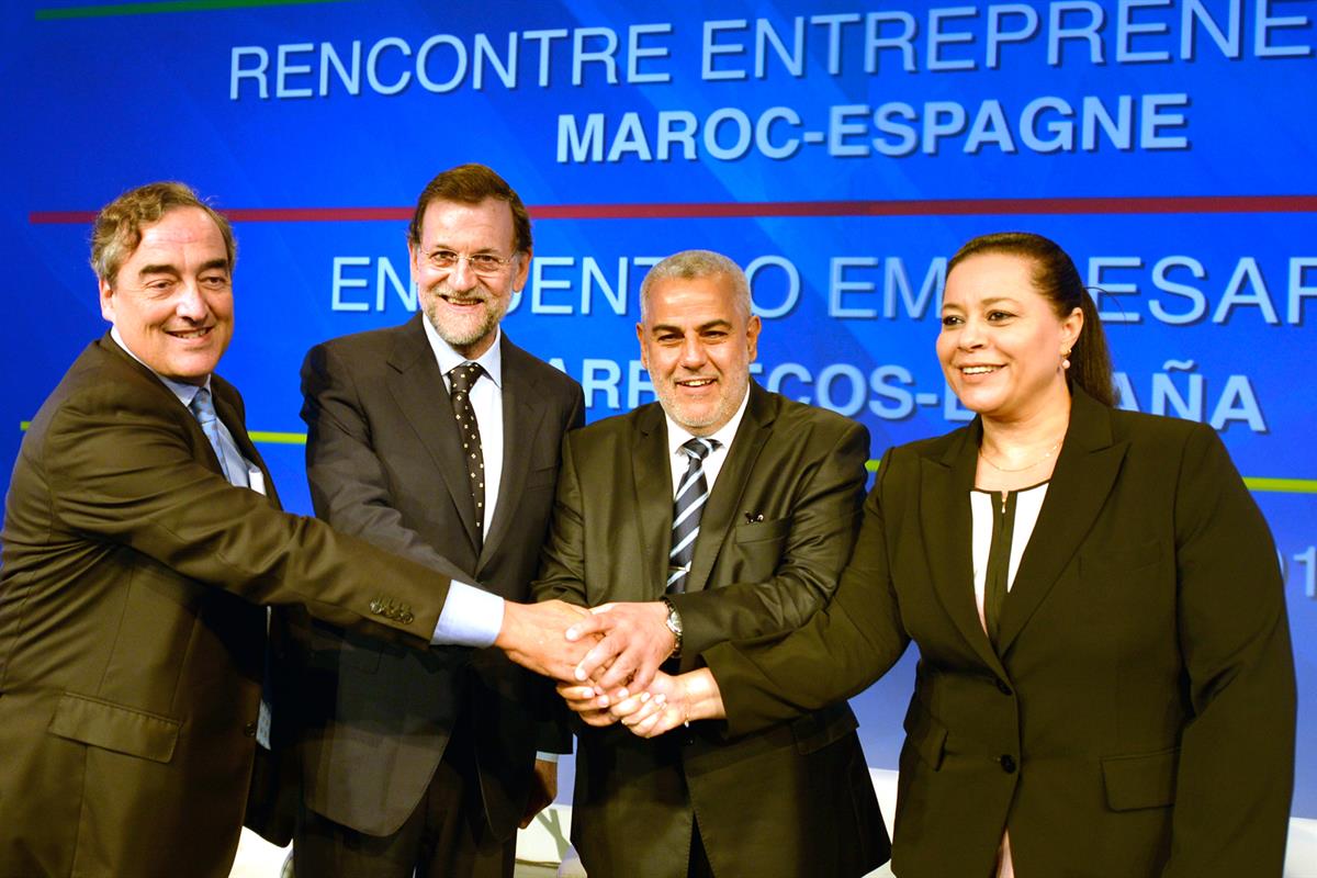 3/10/2012. Viaje oficial del presidente del Gobierno a Marruecos. El presidente del Gobierno, Mariano Rajoy, junto al presidente del Gobiern...