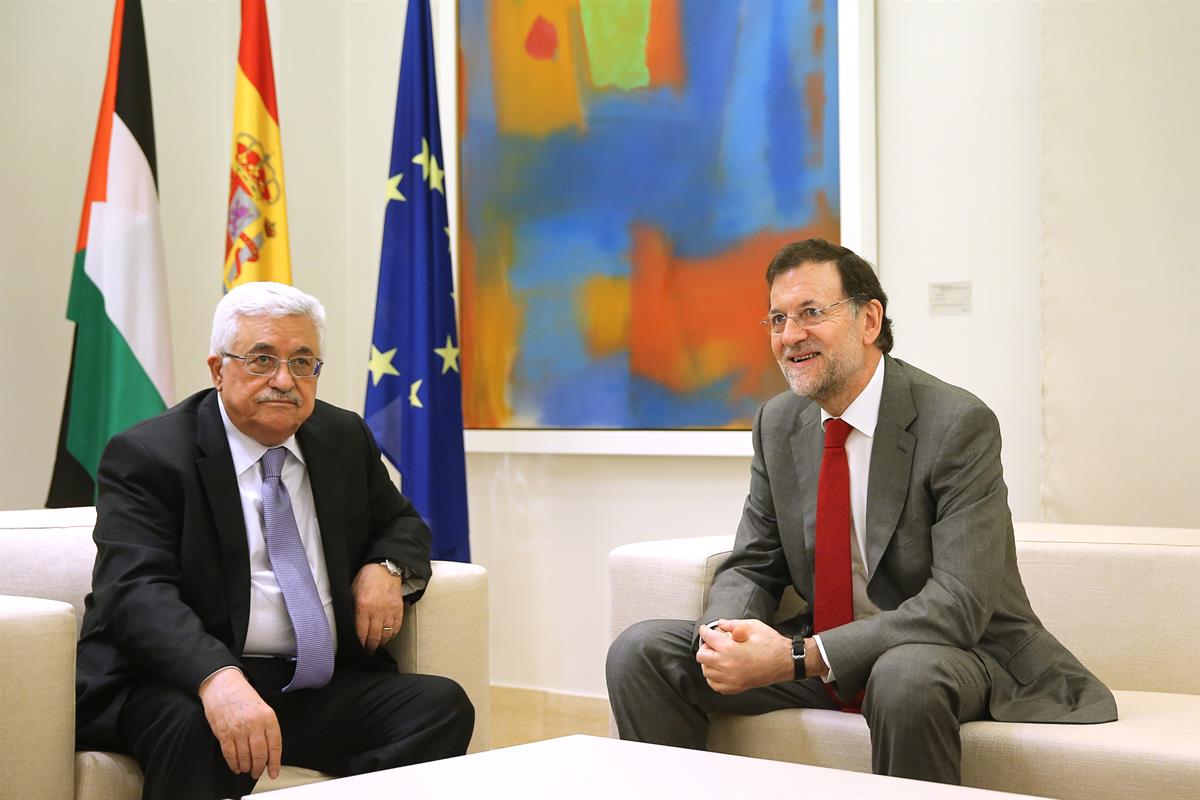 18/12/2012. El presidente recibe al presidente de la Autoridad Nacional Palestina. El presidente del Gobierno, Mariano Rajoy, recibe en La M...