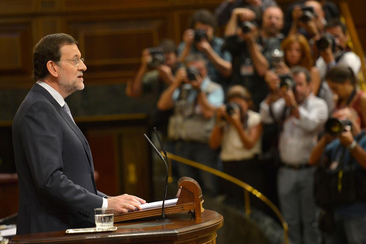 11/07/2012. Comparecencia del presidente en el Pleno del Congreso. El presidente del Gobierno, Mariano Rajoy, informa en el Pleno del Congre...