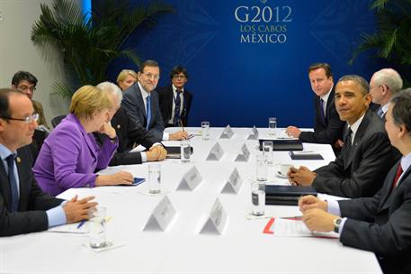19/06/2012. Mariano Rajoy asiste a la cumbre del G-20 en México. El presidente del Gobierno, Mariano Rajoy, asiste a la reunión de la Eurozo...