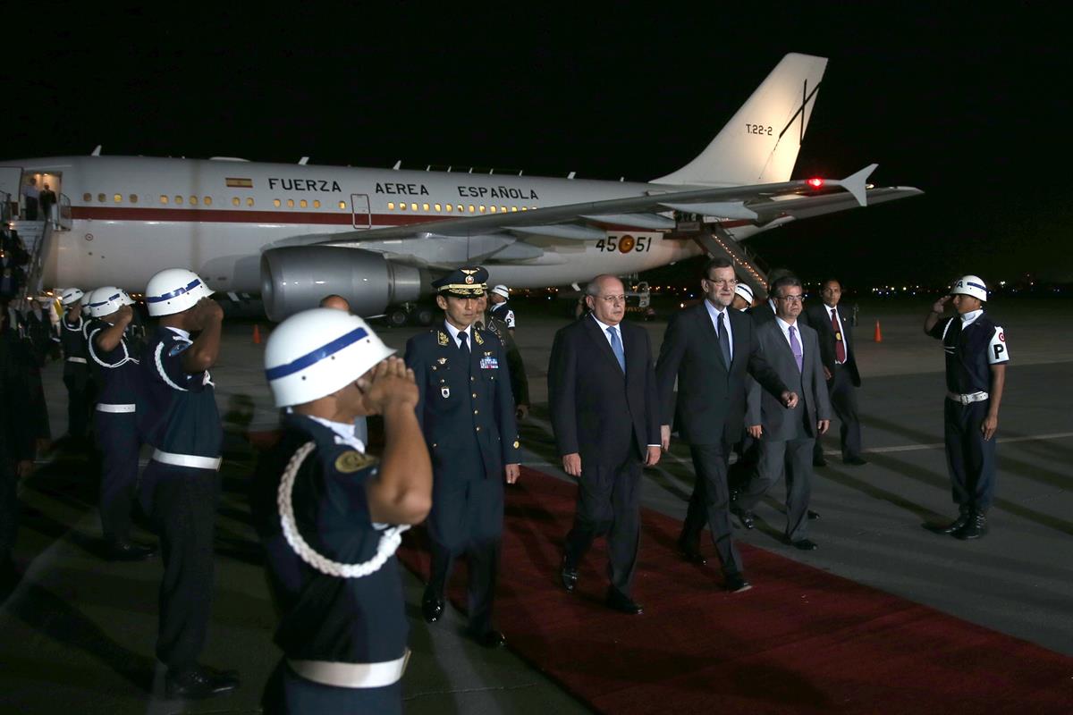 24/01/2013. Llegada de Mariano Rajoy a Perú. El presidente del Gobierno llega a Lima para iniciar su viaje oficial al país andino. Esta tard...