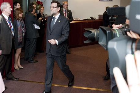 19/12/2013. Mariano Rajoy asiste al Consejo Europeo en Bruselas. El presidente del Gobierno, Mariano Rajoy, asiste en Bruselas a la reunión ...