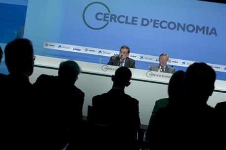 1/06/2013. Rajoy clausura la XXIX Reunión del Círculo de Economía. El presidente del Gobierno, Mariano Rajoy, durante la clausura en Sitges ...