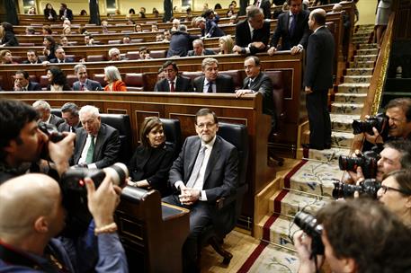 20/02/2013. Debate sobre el estado de la nación. El presidente del Gobierno, Mariano Rajoy, durante su intervención en el debate sobre el es...