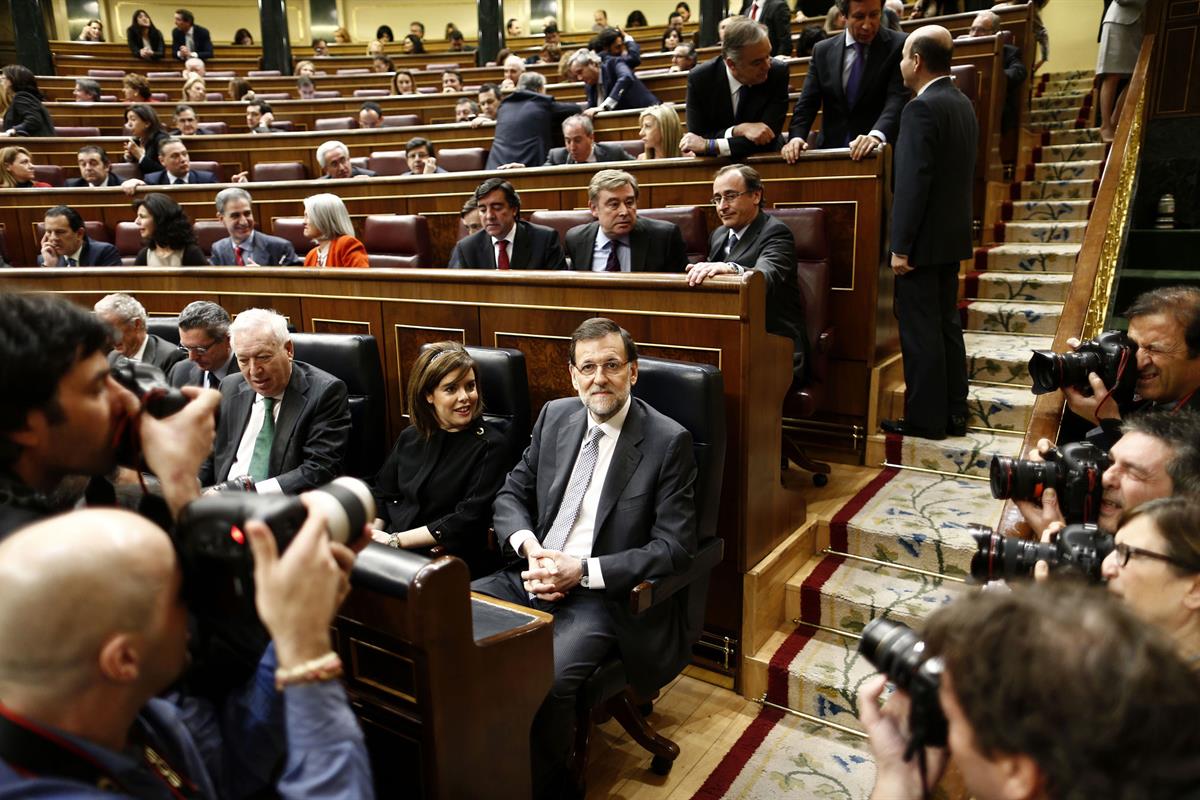 20/02/2013. Debate sobre el estado de la nación. El presidente del Gobierno, Mariano Rajoy, durante su intervención en el debate sobre el es...