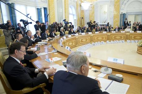 6/09/2013. El presidente asiste a la Cumbre del G20 en San Petersburgo. El presidente del Gobierno, Mariano Rajoy, en la segunda sesión plen...