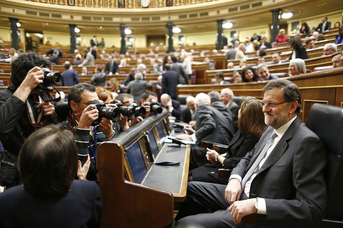 20/02/2013. Debate sobre el estado de la nación. El presidente del Gobierno, Mariano Rajoy, durante su intervención en el debate sobre el es...