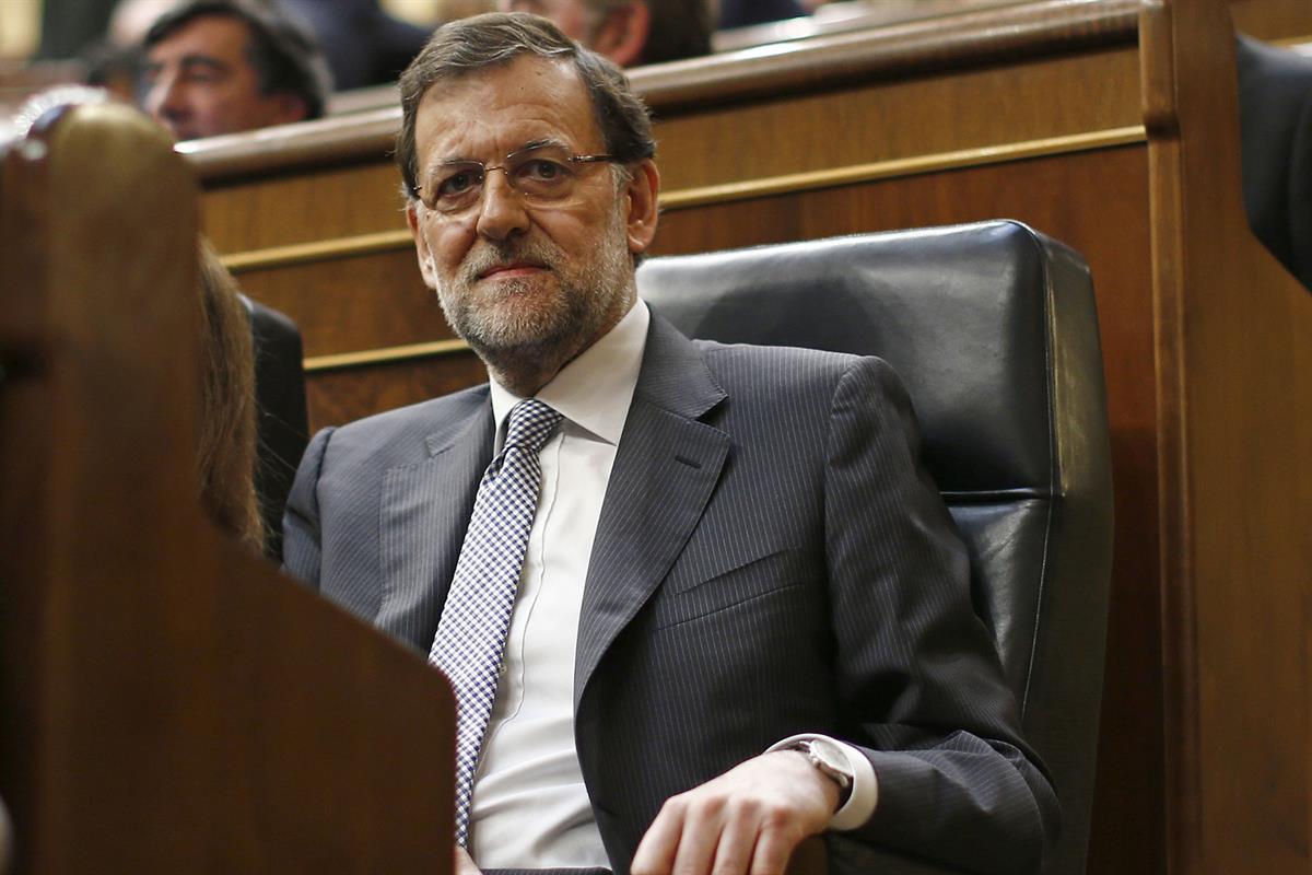 20/02/2013. Debate sobre el estado de la nación. El presidente del Gobierno, Mariano Rajoy, durante su intervención en el debate sobre el es...