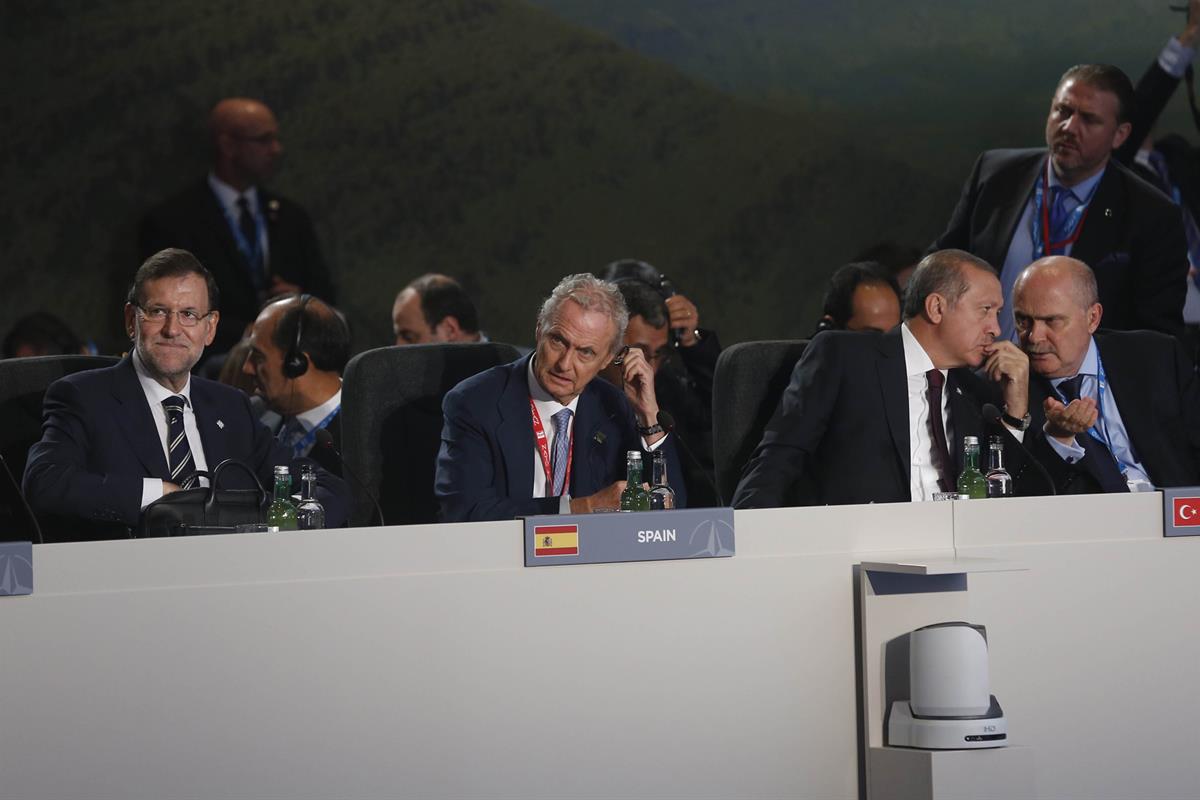 5/09/2014. Rajoy asiste a la Cumbre de la OTAN. El presidente del Gobierno, Mariano Rajoy, y el ministro de Defensa, Pedro Morenés, asisten ...