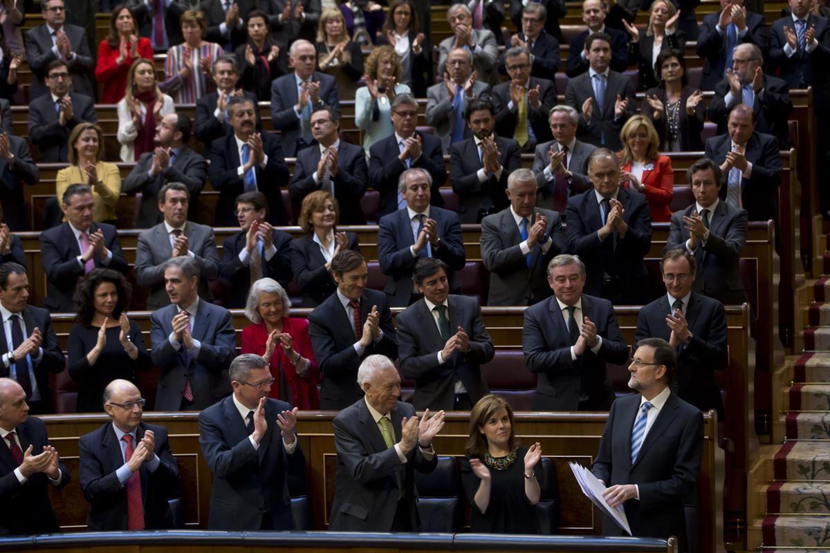 25/02/2014. Rajoy asiste al debate sobre el estado de la nación. El presidente del Gobierno, Mariano Rajoy, durante el debate sobre el estad...