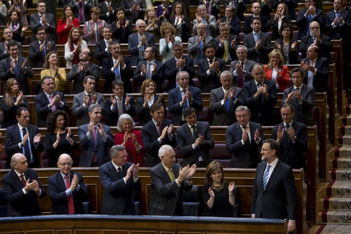 25/02/2014. Rajoy asiste al debate sobre el estado de la nación. El presidente del Gobierno, Mariano Rajoy, durante el debate sobre el estad...