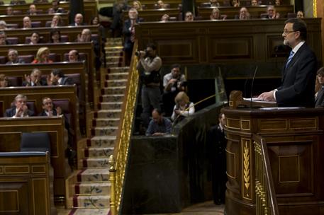 25/02/2014. Rajoy asiste al debate sobre el estado de la nación. El presidente del Gobierno, Mariano Rajoy, durante el debate sobre el estad...