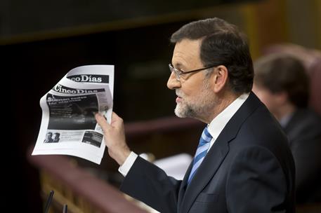 25/02/2014. Rajoy asiste al debate sobre el estado de la nación. El presidente del Gobierno, Mariano Rajoy, durante el debate sobre el estad...