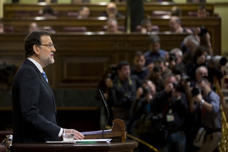 25/02/2014. Rajoy asiste al debate sobre el estado de la nación. El presidente del Gobierno, Mariano Rajoy, durante el debate sobre el estad...