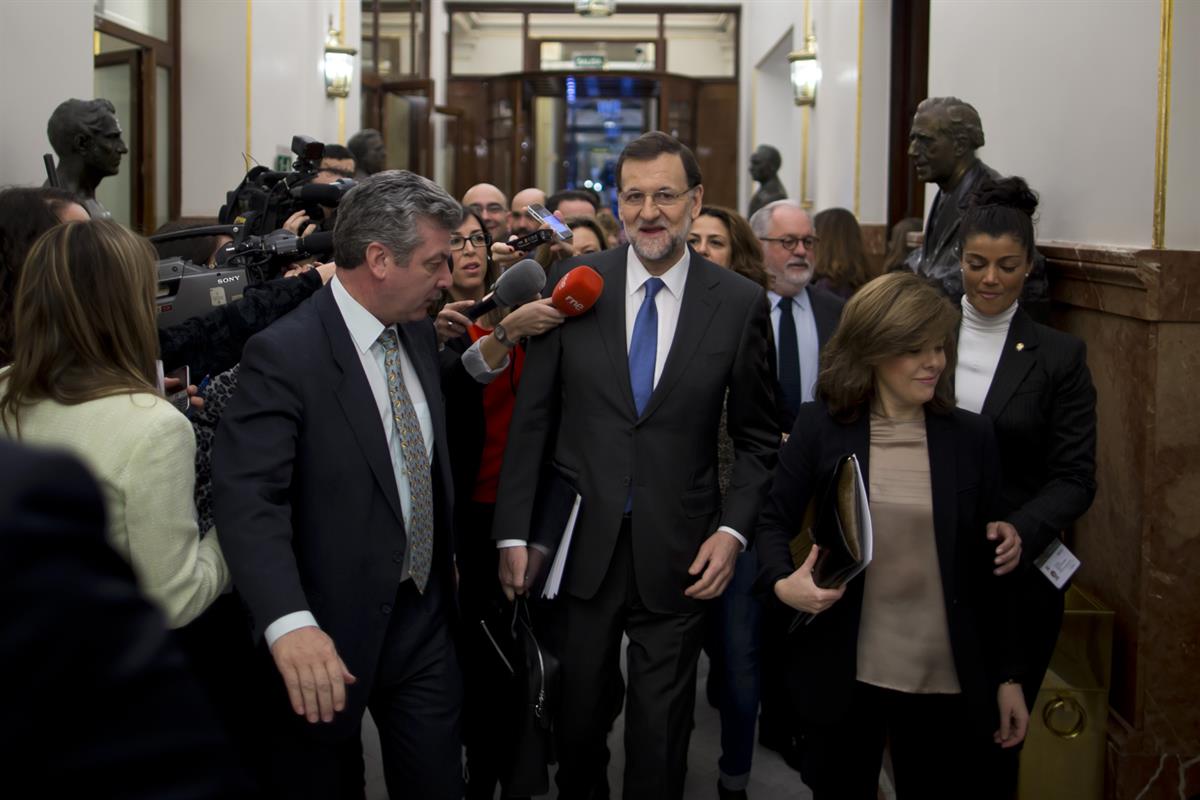 26/02/2014. Rajoy asiste al debate sobre el estado de la nación. El presidente del Gobierno, Mariano Rajoy, durante la segunda sesión del de...