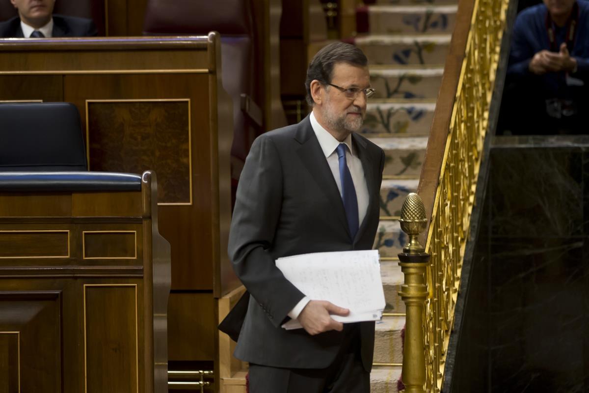 26/02/2014. Rajoy asiste al debate sobre el estado de la nación. El presidente del Gobierno, Mariano Rajoy, durante la segunda sesión del de...