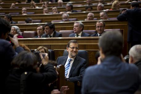 25/02/2014. Rajoy asiste al debate sobre el estado de la nación. El presidente del Gobierno, Mariano Rajoy, durante el debate sobre el estad...