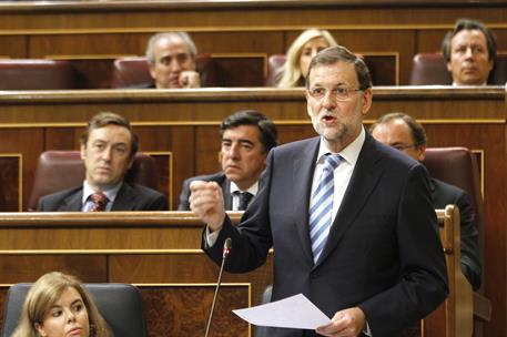 8/10/2014. Rajoy asiste a la sesión de control al Gobierno. El presidente del Gobierno, Mariano Rajoy, asiste a la sesión de control al Gobi...