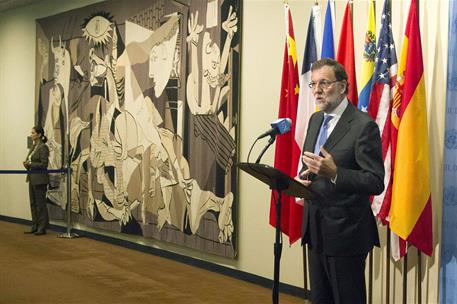 13/10/2015. Rajoy en el Consejo de Seguridad de la ONU. El presidente del Gobierno, Mariano Rajoy, comparece ante la prensa tras presidir la...