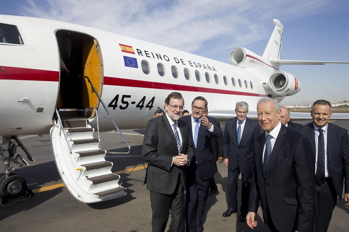 15/11/2016. Viaje de Mariano Rajoy a Marrakech. A su llegada al aeropuerto de Marrakech, el presidente del Gobierno, Mariano Rajoy, es recib...