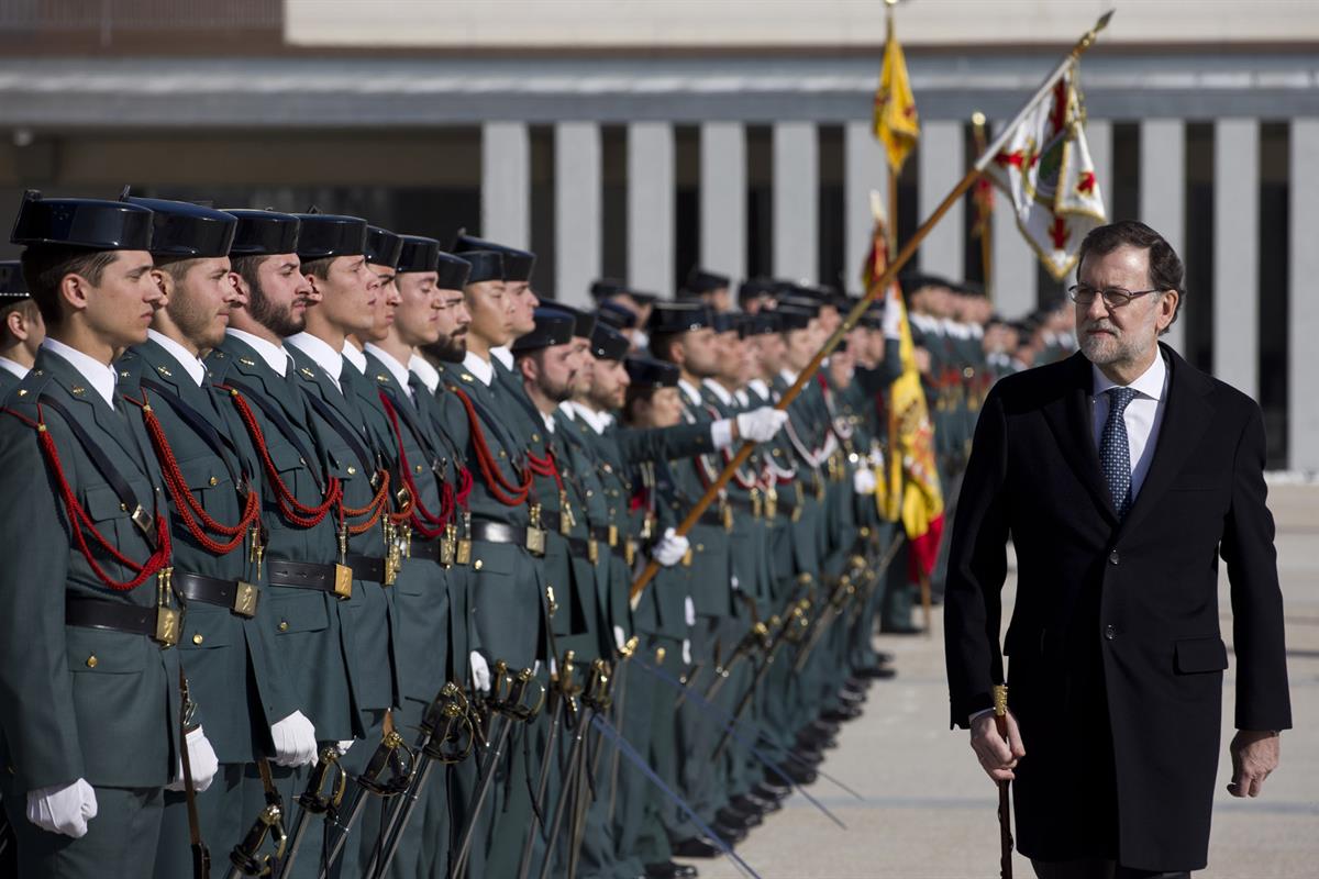 17/03/2016. Rajoy inaugura la nueva Academia de Oficiales de la Guardia Civil en Aranjuez. El presidente del Gobierno en funciones, Mariano ...