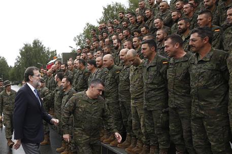 18/07/2017. Rajoy visita al contingente español en Letonia. El presidente del Gobierno, Mariano Rajoy, durante su visita a las tropas españo...