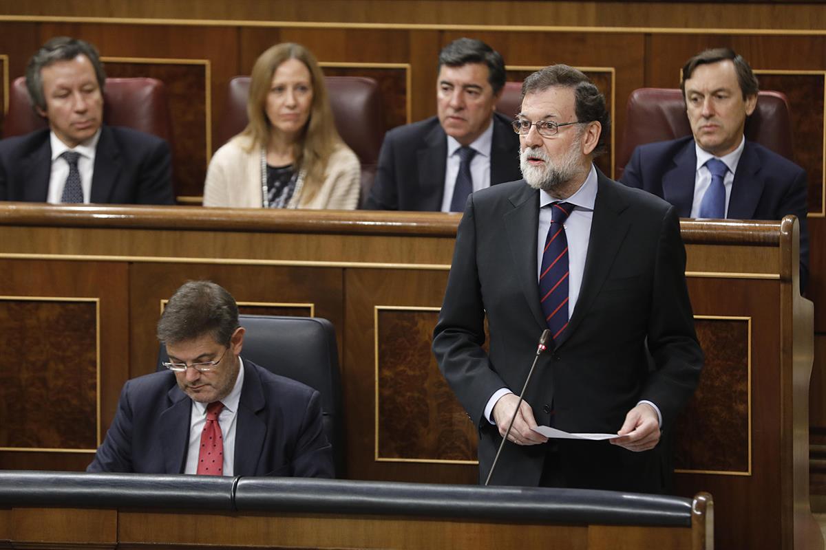 22/11/2017. Rajoy asiste a la sesión de control al Gobierno en el Congreso. El presidente del Gobierno, Mariano Rajoy, en el Congreso de los...