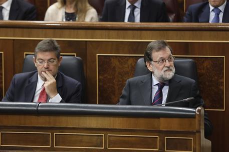 22/11/2017. Rajoy asiste a la sesión de control al Gobierno en el Congreso. El presidente del Gobierno, Mariano Rajoy, junto al ministro de ...