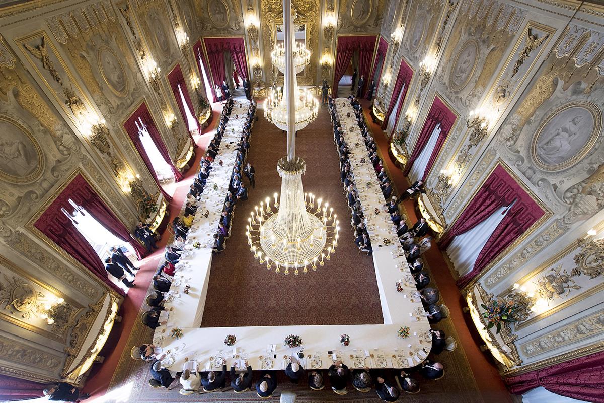 25/03/2017. Rajoy asiste al 60 aniversario de la UE. Vista general del szalón donde se celebra el almuerzo de gala ofrecido por el president...