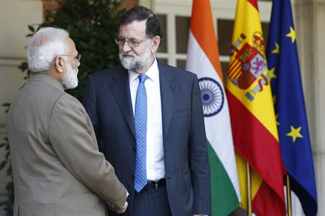 31/05/2017. Rajoy recibe al primer ministro de la India. El presidente del Gobierno, Mariano Rajoy, y el primer ministro indio, Narendra Mod...